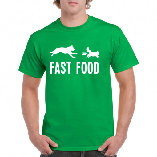 Tricou personalizat barbati verde Fast Food