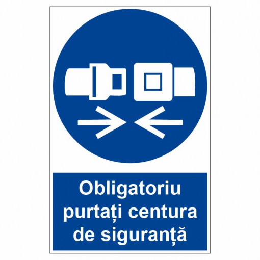 Sticker indicator Obligatoriu purtati centura de siguranta