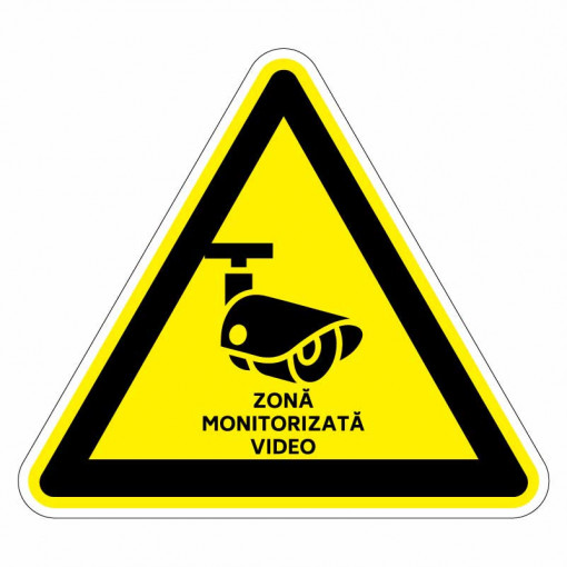 Sticker indicator Zona monitorizata video