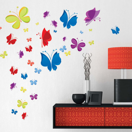 Sticker perete Colourful Butterflies