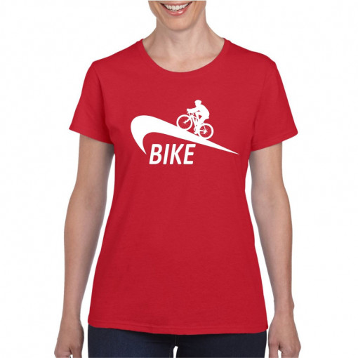 Tricou personalizat dama rosu Bike