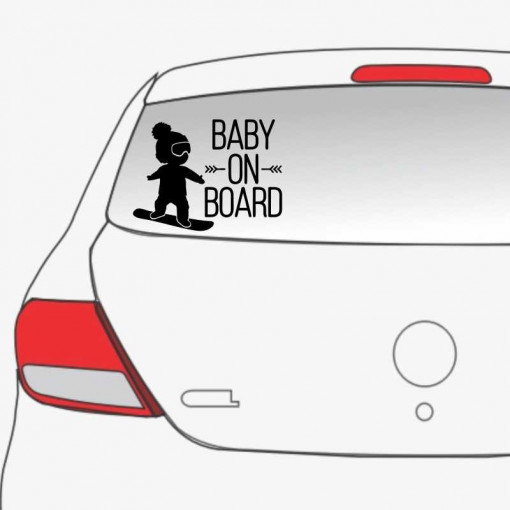 Sticker auto Cool Baby on Board