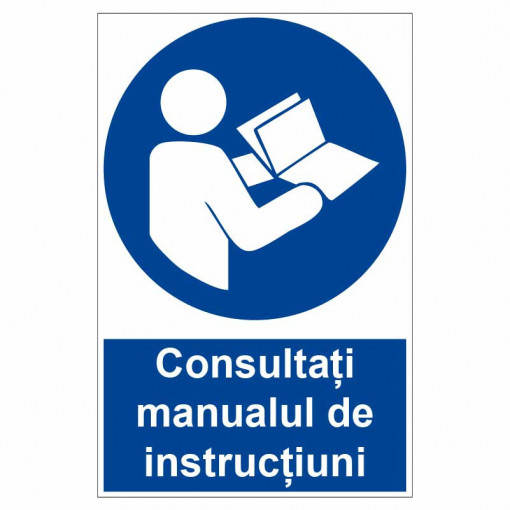 Sticker indicator Consultati manualul de instructiuni