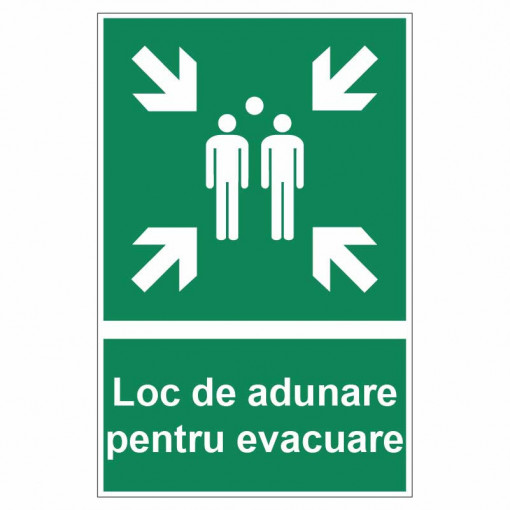 Sticker indicator Loc de adunare pentru evacuare