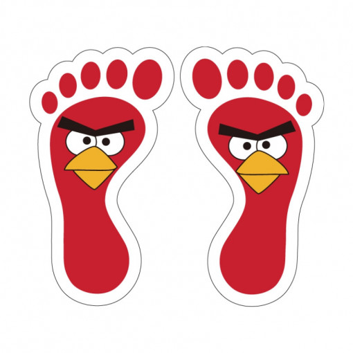 Set stickere podea Picioruse Angry Birds
