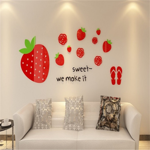 Sticker acrilic 3D Strawberry 67x160cm
