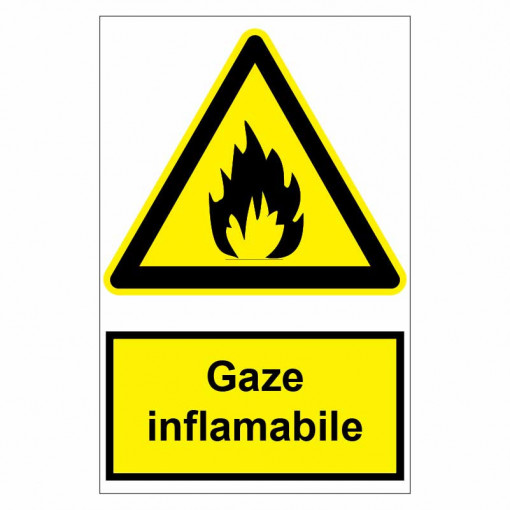 Sticker indicator Gaze inflamabile