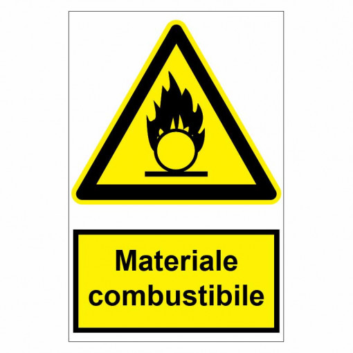 Sticker indicator Materiale combustibile