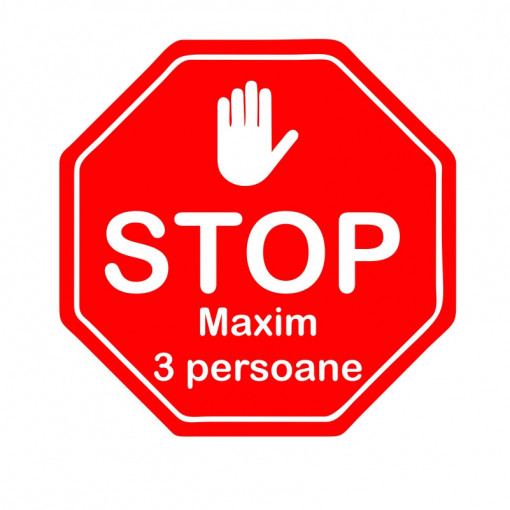 Sticker Indicator Stop - Max 3 persoane