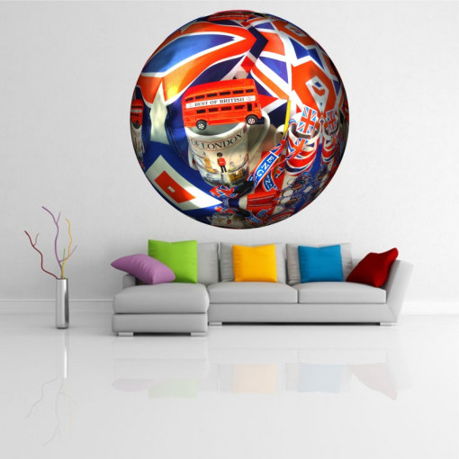 Sticker perete Globe London 3D