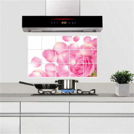 Sticker perete Pink Rose Kitchen Decor