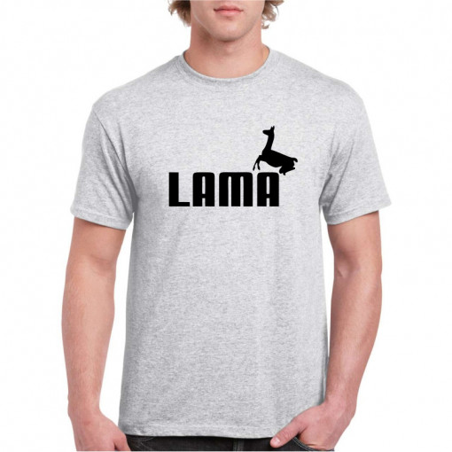 Tricou personalizat barbati gri Lama