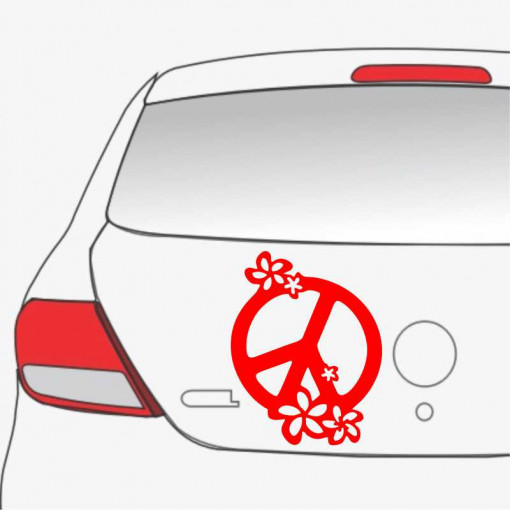 Sticker auto Flower Power