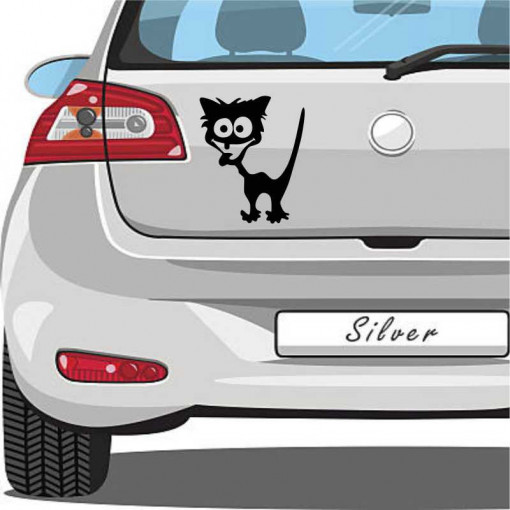 Sticker auto Pisica neagra 2