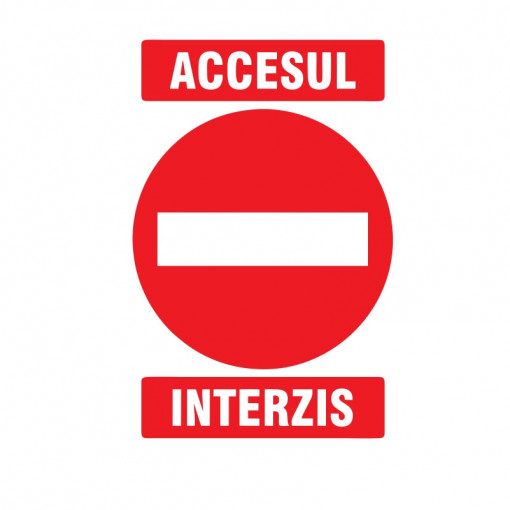 Sticker Indicator Accesul Interzis