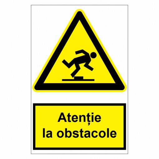 Sticker indicator Atentie la obstacole