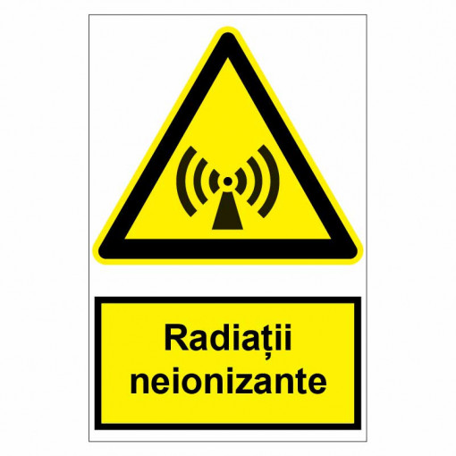 Sticker indicator Radiatii neionizante