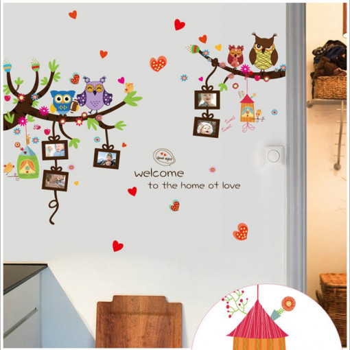 Sticker perete Owl Tree