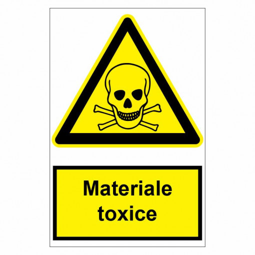 Sticker indicator Materiale toxice