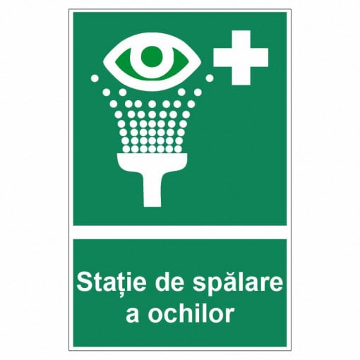 Sticker indicator Statie de spalare a ochilor