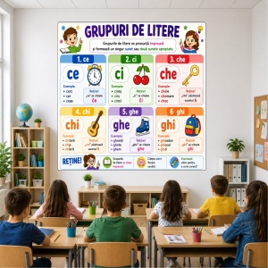 Plansa Educativa Grupuri de Litere