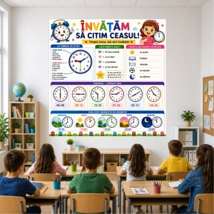 Plansa Educativa Invatam sa citim ceasul