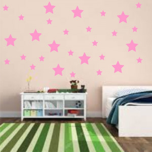 Set stickere perete Stelute Roz - Img 2