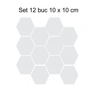 Sticker acrilic 3D Hexagon auriu 1