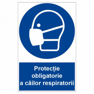 Sticker indicator Protectie obligatorie a cailor respiratorii