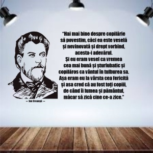 Sticker perete citat Ion Creanga