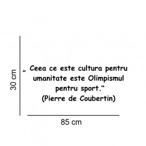 Sticker perete citat Pierre de Coubertin 2