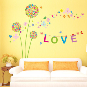 Sticker perete Colorful Dandelions - Img 3