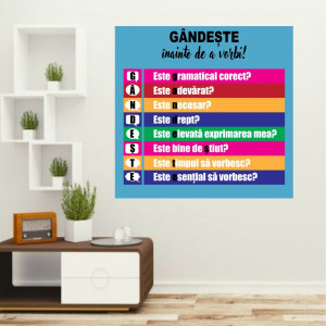 Sticker perete Gandeste inainte de a vorbi - Img 2