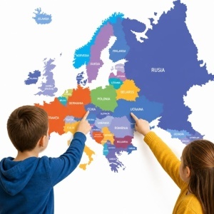 Sticker perete Harta Europei 1