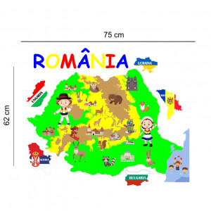 Sticker perete Harta Romaniei - Img 4