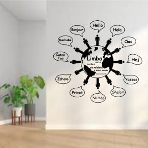 Sticker perete Limba este cartea unui neam 1