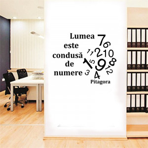 Sticker perete Lumea este condusa de numere - Img 1
