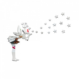 Sticker perete Mirror Fairy Silver