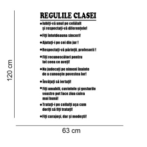 Sticker perete Regulile Clasei4