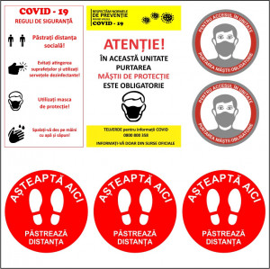 Set stickere indicatoare COVID