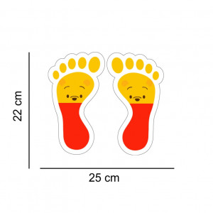 Set stickere podea Picioruse Winnie - Img 2