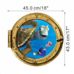 Sticker decorativ Turtle 45 x 43 cm - Img 5