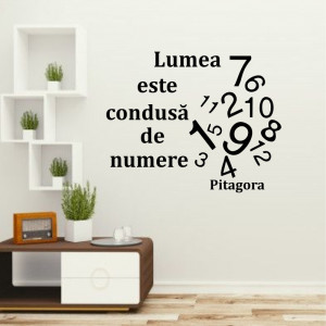 Sticker perete Lumea este condusa de numere - Img 2