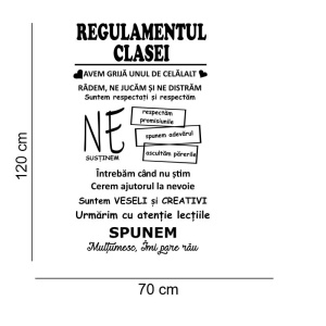 Sticker perete Regulamentul clasei3
