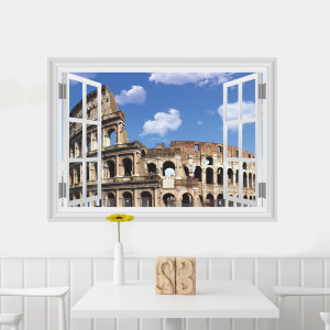 Sticker perete Rome 3D Window - Img 1