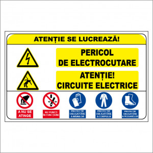Panou avertizare lucrari electrice