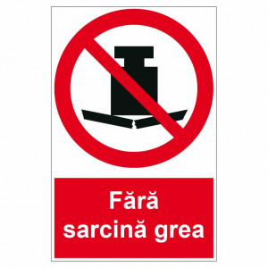 Sticker indicator Fara sarcina grea