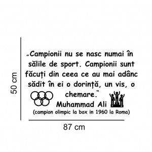Sticker perete citat Muhammad Ali 2