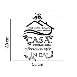 Sticker perete Fericirea este acasa! - Img 2