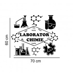 Sticker perete Laborator de chimie dimensiuni